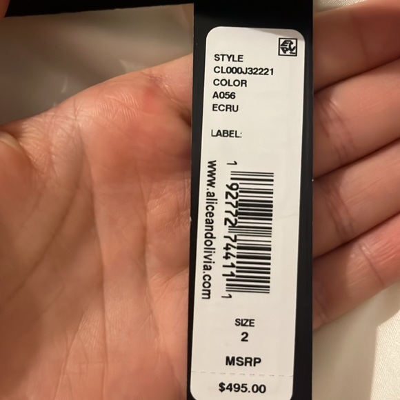 Alice and olivia new with tag leather white jacket - Picture 3 of 3